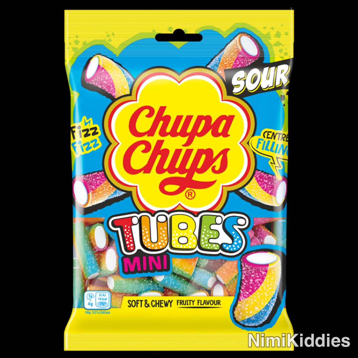 Chupa Chups Tubes Center Filling Assorted Flavors 20g.