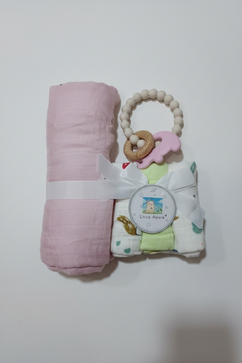 Little Alpaca Baby Flannel and Teether