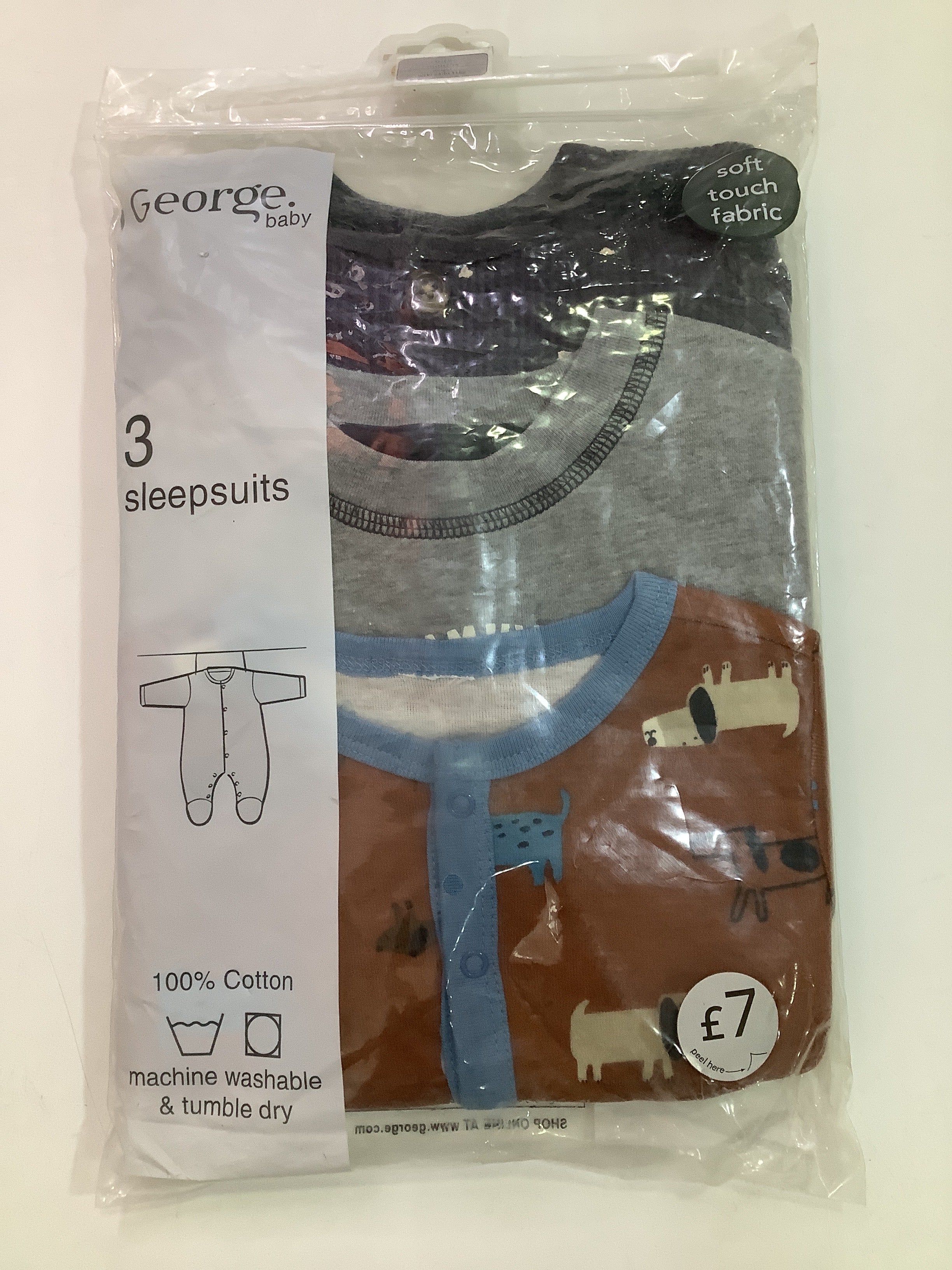 George 3in1 Overall Baby Sleep Suits (9-12months)
