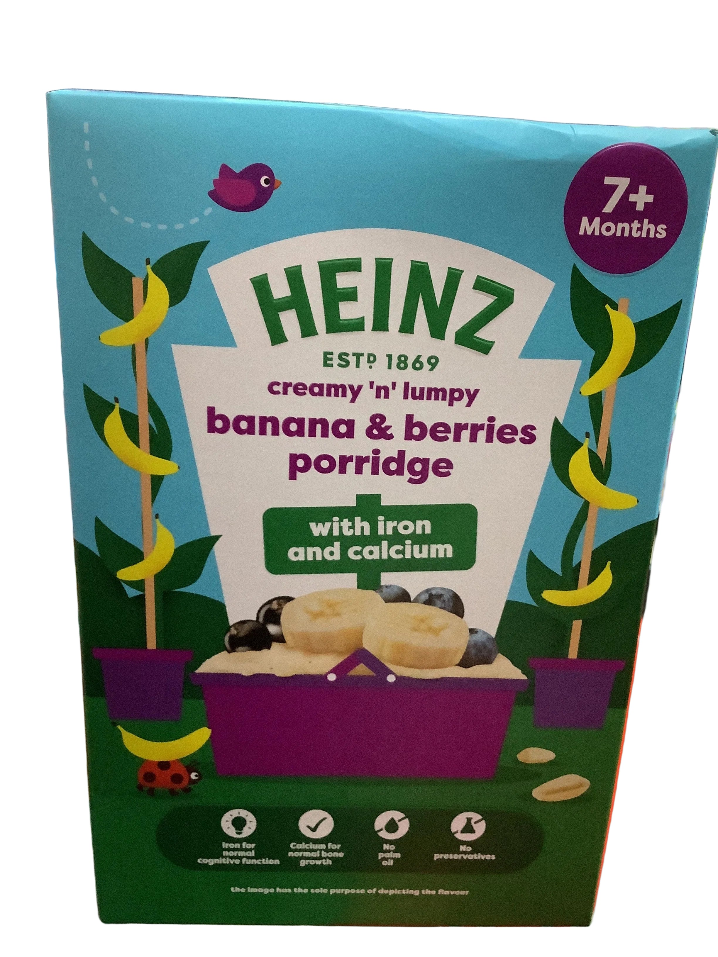 Heinz banana & berries porridge 200g (7month +)