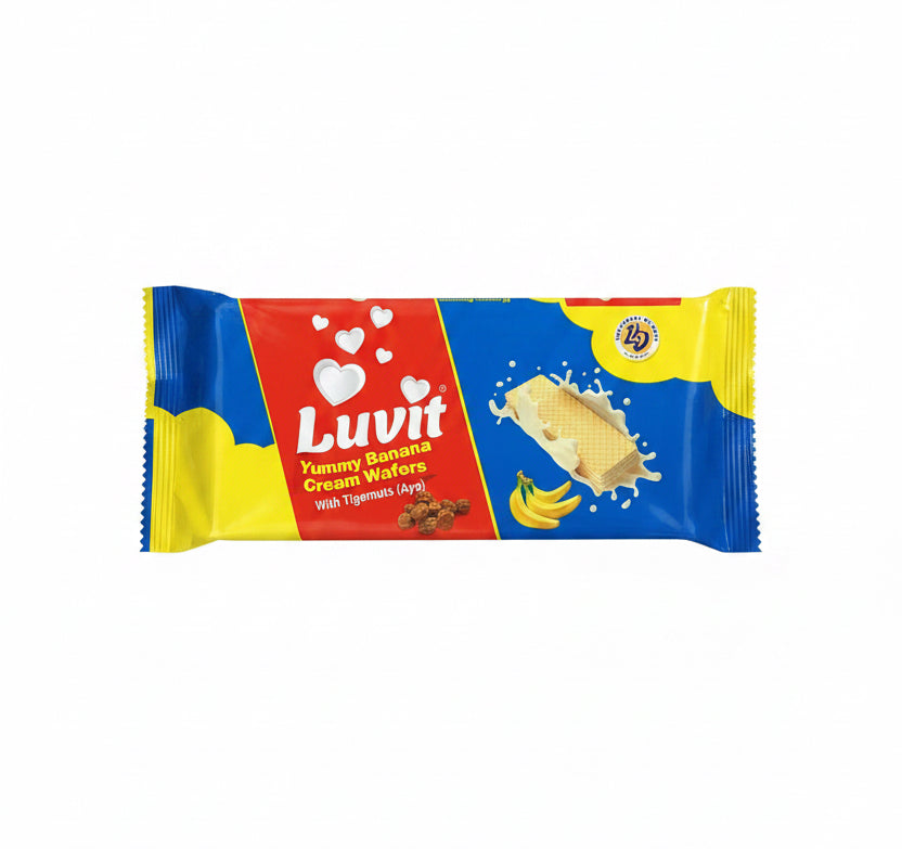 Luvit Yummy Banana Cream Wafers 35g