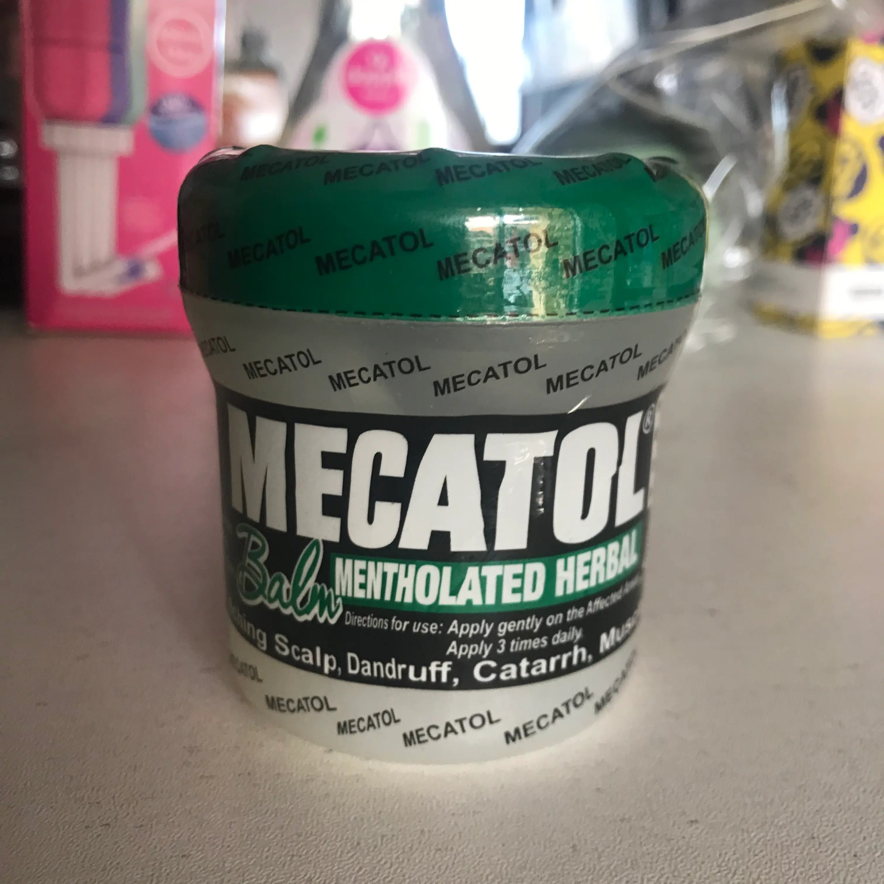 Mecatol mentholated herbal balm 100g
