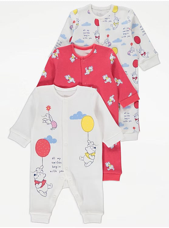George 3in1 Footless Baby Sleep suits (3-6months)