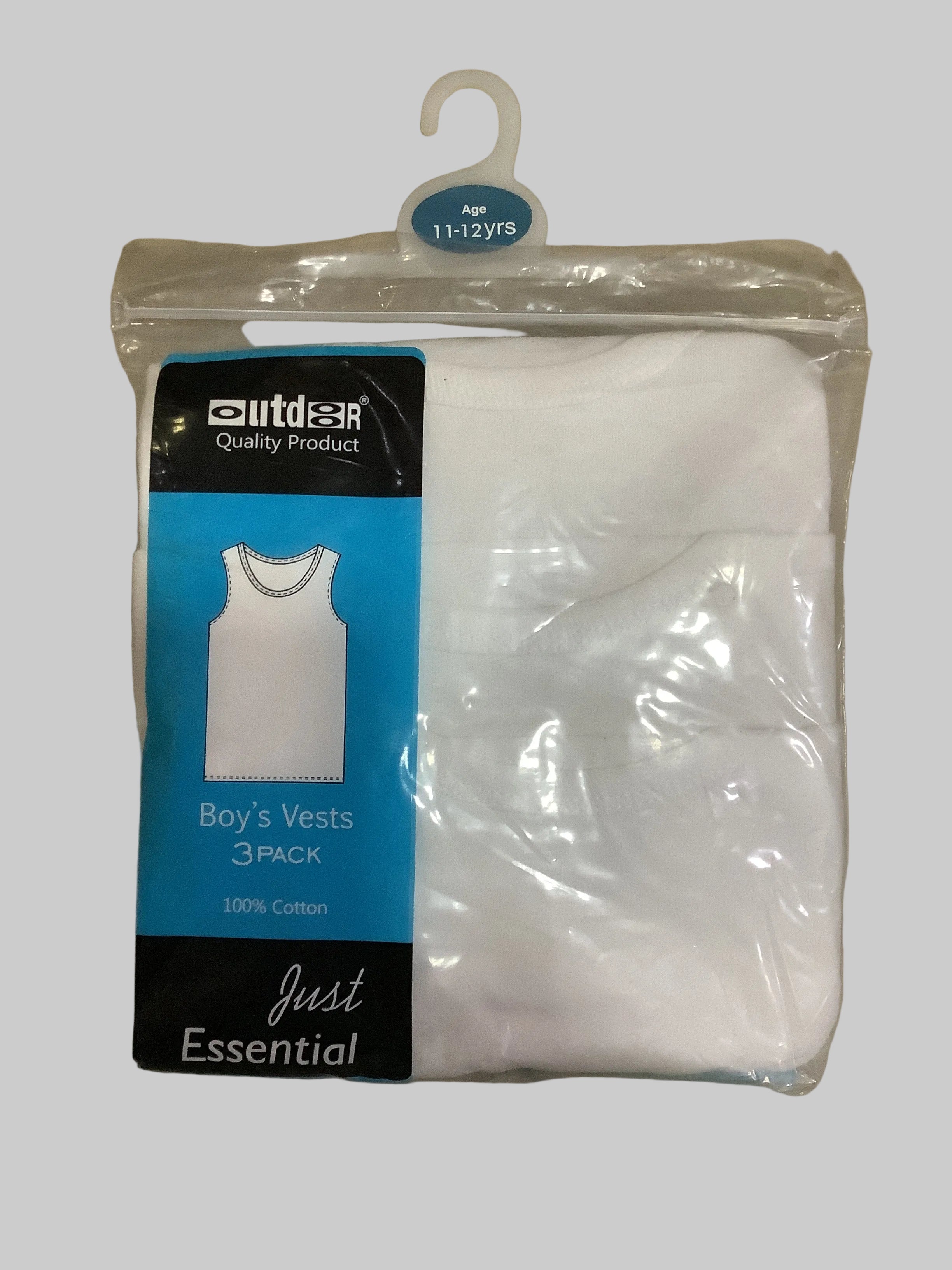 Outdoor Quality Product Boys Vests (3pack)