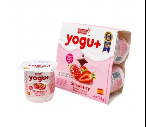 Feiraço Yog+ Strawberry – Creamy Yogurt with Real Strawberry Taste