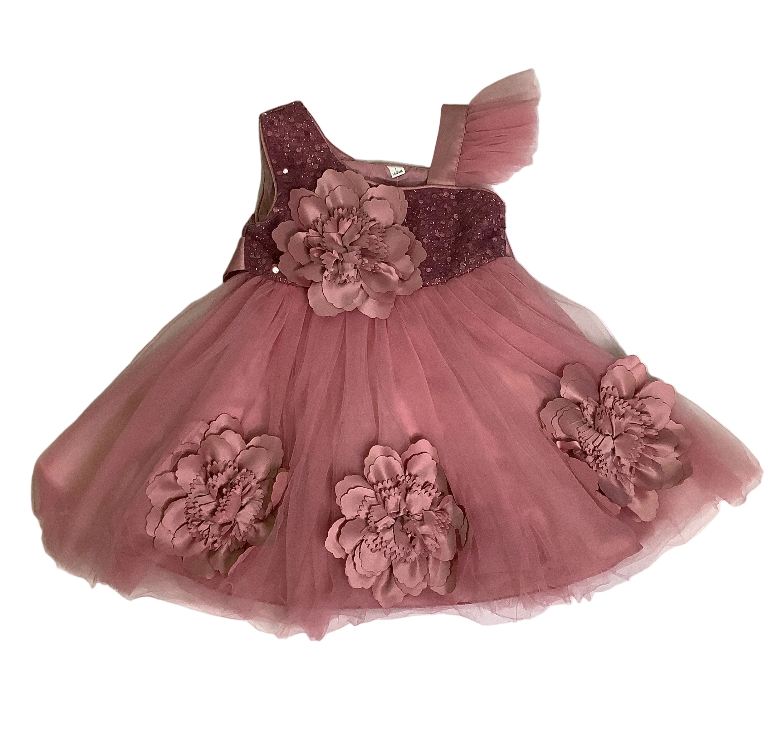 Girls peach ball gown