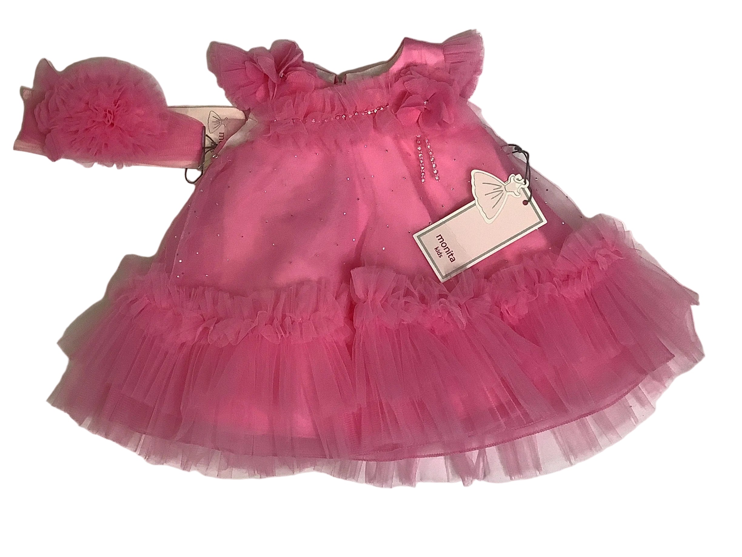Monita Kids Girls Ball Gown With Head Band