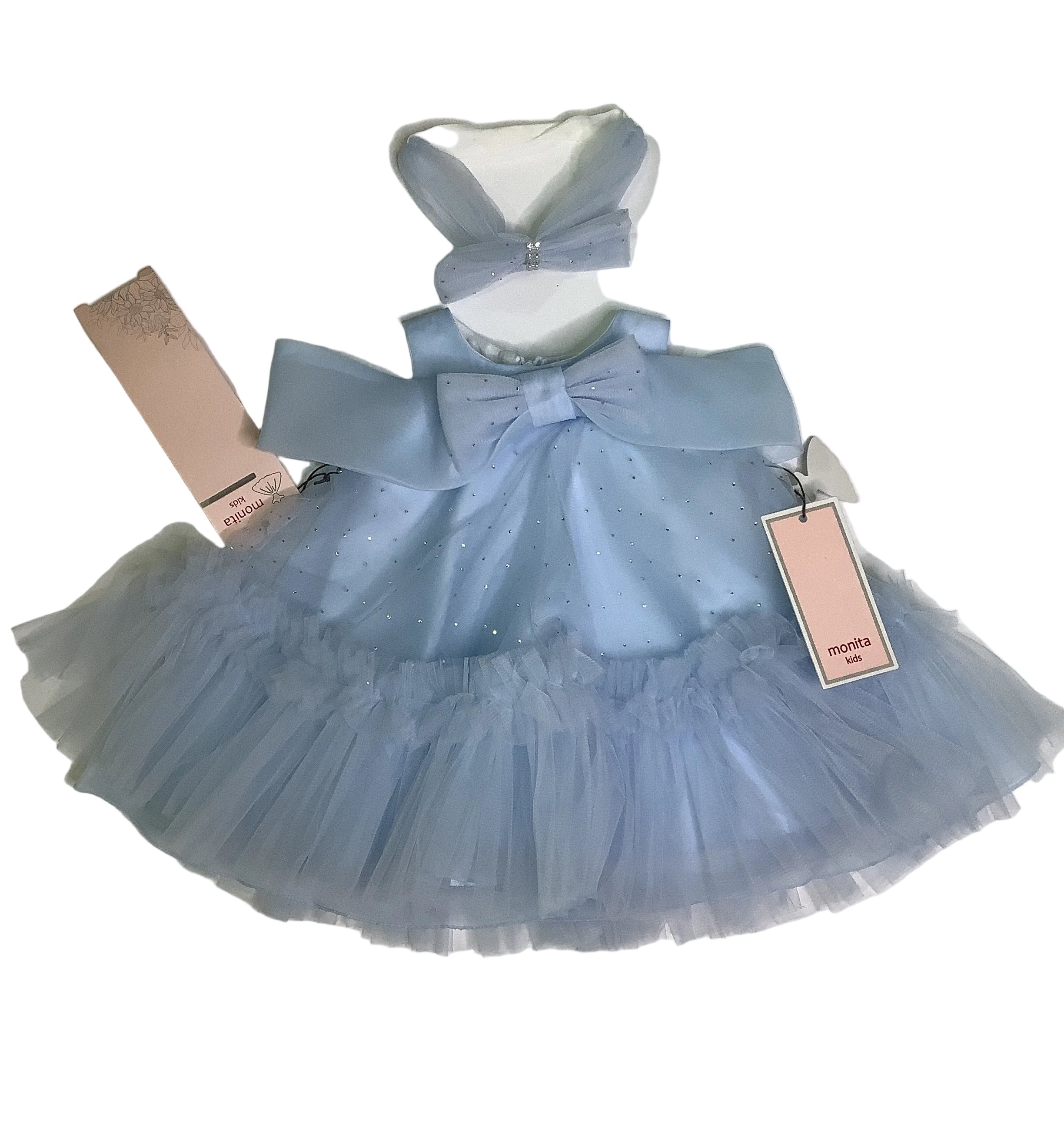 Monita Kids Girls Ball Gown With Head Band