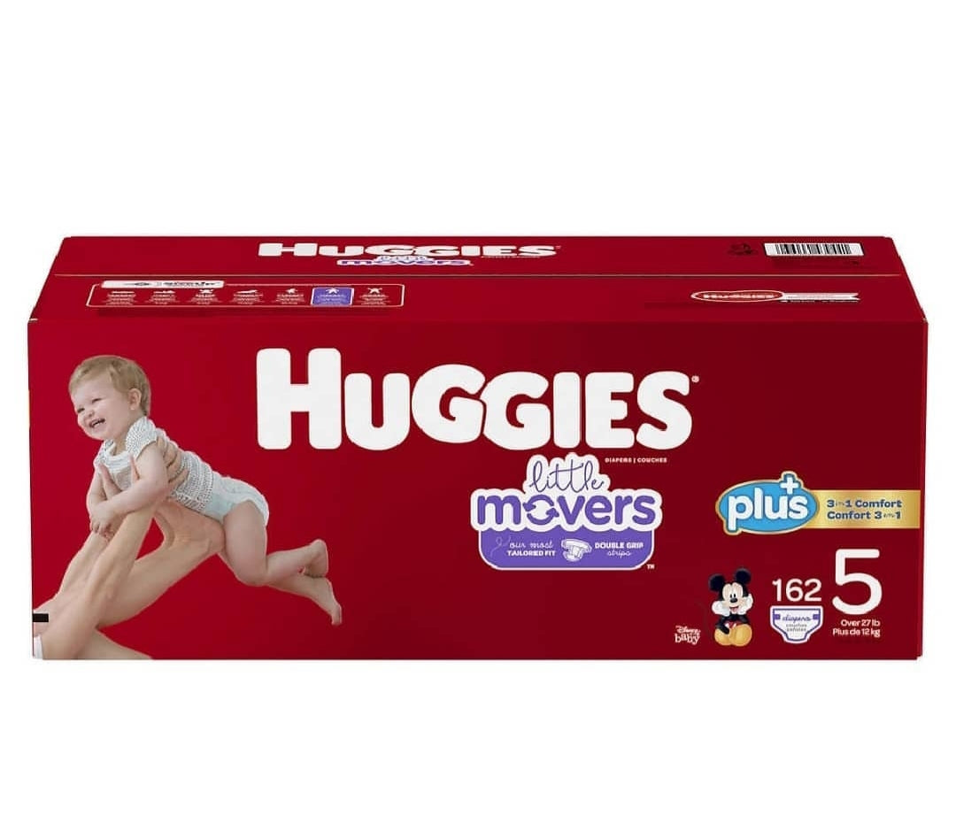 Huggies Little Movers Baby Diapers Size 5 (Small-rolls)