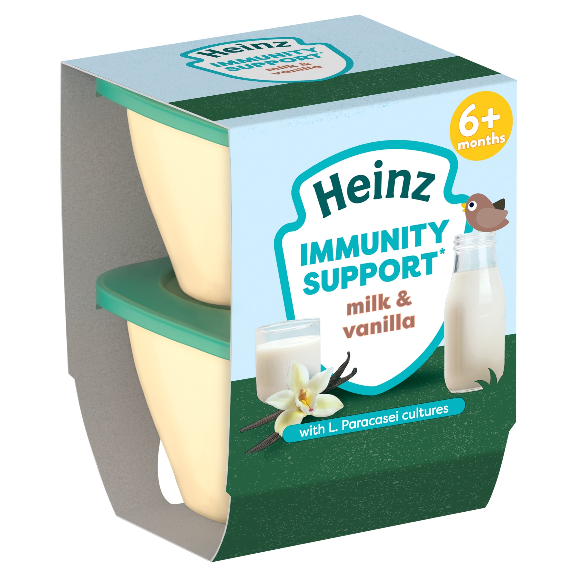 Heinz Immunity Support Milk & Vanilla Baby Pots (2-Pack, 100g)