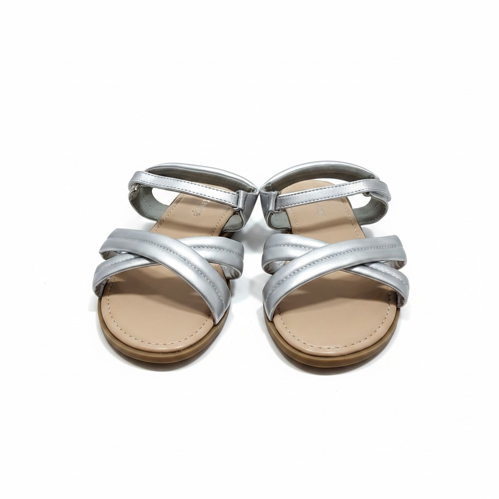George Silver Sandals For Girls