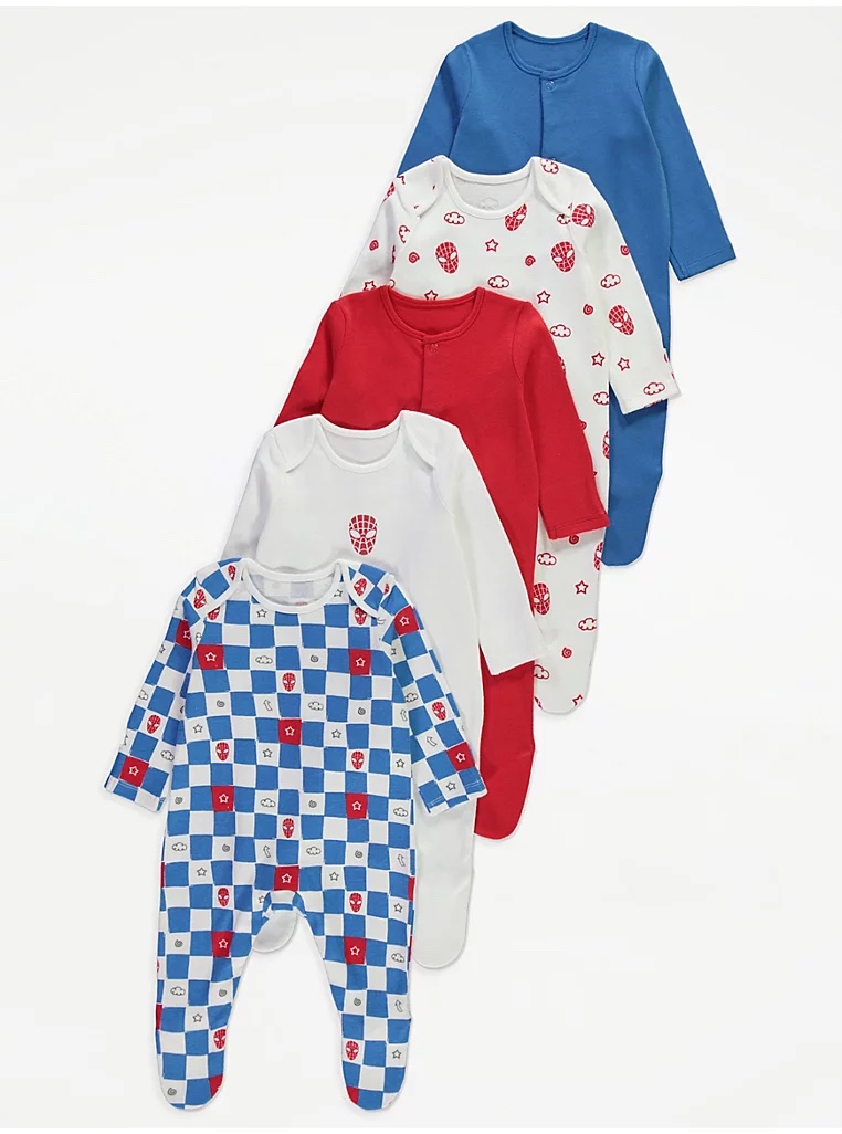George Baby Sleep Suits 5 Pack set