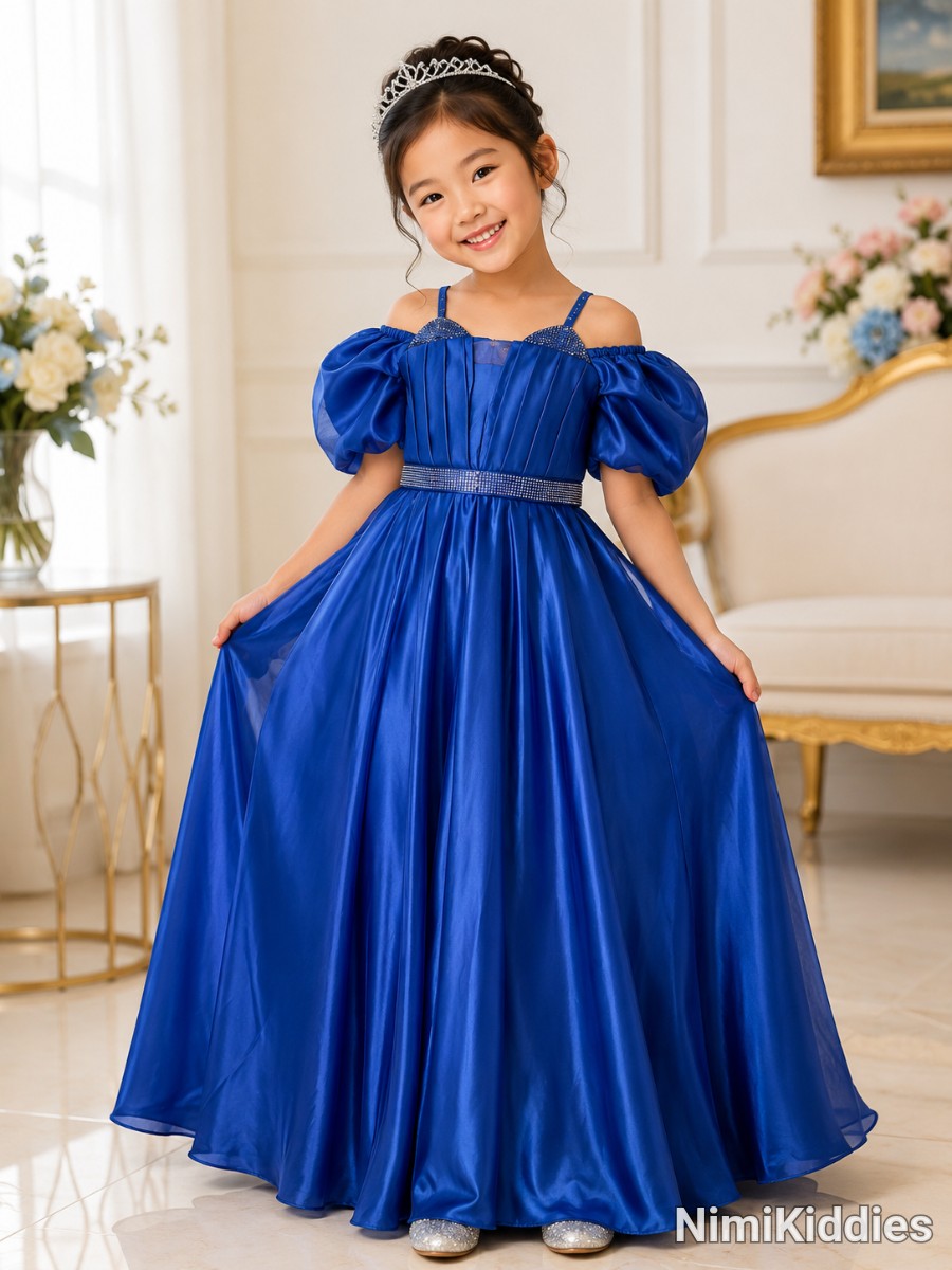 Happy Presend Girl's Blue Gown